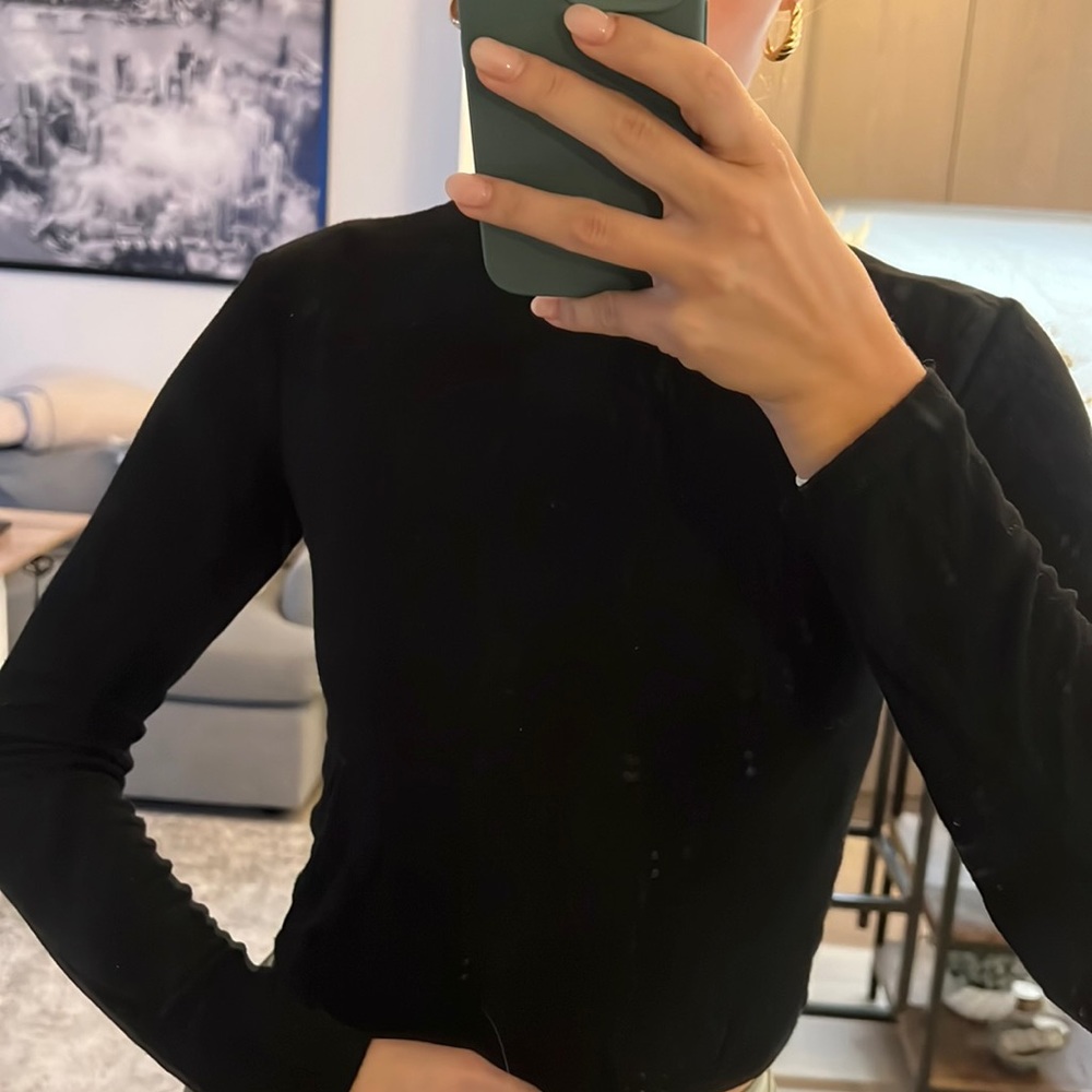 Black mock neck long sleeve
